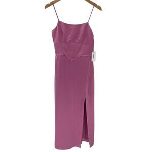 Jason Wu Sleeveless Corset Satin Slip Midi Dress Barbiecore Women Small Pink